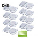 8 tk kastmekonteinerite komplekt Kahe kambriga maitseainekonteiner kaanega Kahvlid Mini plastikust suupistekonteinerid n&otilde;udepesumasinas pestav suupistekonteiner 8pcs