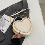 Punane s&uuml;damikukujuline naiste kott kevadine k&otilde;rgekvaliteediline kett trendikas crossbody kott retro tekstuur punane &otilde;lakott elegantne rahakott
