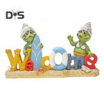 Multikas Udu Figuur Lauasilt Vaik Tere tulemast koju Kiri Konn Kuju Skulptuur Sise- V&auml;lis Aed Lauaplaadi Kaunistus Ornament B