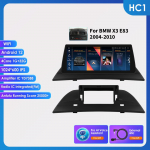 Ossuret Android 13 Autode Intelligentsed S&uuml;steemid BMW X3 E83 jaoks (2004-2010) Ilma originaalekraanita Toetab TPMS-i Traadita Carplay Android Auto Bluetoothi DVR-i HC1 1G 32G AI