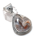 Laguna Lace Agate Handmade 925 Sterling Silver Jewelry Pendant 1.89 c2v31