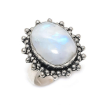 Rainbow Moonstone Handmade 925 Sterling Silver Jewelry Ring Size 7 a2k47