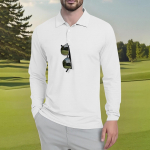Meeste Klassikalised Golfis&auml;rgid J&auml;&auml;siid Hingav Pikkade Varrukatega Performance Kraega S&auml;rgid Kerged Suvised Vabaaja Kiiresti Kuivavad T-s&auml;rgid L armee roheline v&auml;rv