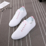 Suvised jooksujalatsid Naiste lamedad jalan&otilde;ud vabaajajalatsid Pehme p&otilde;hjaga nahast kingad valged 35