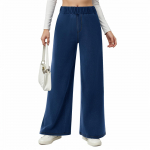 Naiste laia s&auml;&auml;rega teksad venivad keskmise elastsusega v&ouml;&ouml;kohaga, kottis l&otilde;ikega lahtised teksap&uuml;ksid taskutega, trendikad vabaaja teksad XXL