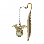 Metal Feather Dragon Bookmark Cool Fantasy Glow in The Dark for Book Lovers Women Men ancient golden