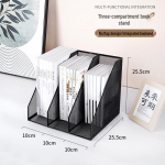 Kontori Lauaarvuti Metallist Failihoidla: Vertikaalne raamatu- ja ajalehehoidja Metal Upgrade 3-Link Bookstand Set of 1