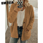 GMXIA naiste vintage vabaaja v&otilde;rega s&uuml;gistalvised pikkade varrukatega jakid ja mantlid S