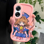 V&auml;rvitud muster Big Wave Edge pehme silikoon materjal Macaron telefoni &uuml;mbris p&otilde;rutuskindel kaitsev kummist &uuml;mbris OPPO Reno Realme jaoks OPPO A53S roosa