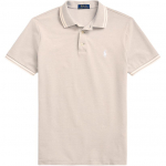 Polo Ralph Lauren SS24 Logoga tikitud triibulise viimistlusega kitsa l&otilde;ikega l&uuml;hikeste varrukatega polos&auml;rk Meeste polos&auml;rgid Rannabeige MNPOKNI1N822953-250 S
