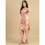 Naiste disainer tr&uuml;kitud kurta p&uuml;kside n&ouml;&ouml;ridega komplekt India Bollywoodi pealmine tuunika kurti VSO-1698 c L-40 beige