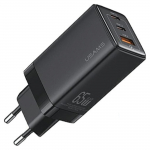 USAMS Maa. V&otilde;rk. 2Xusb-C+1Xusb 65W(Ainult Pea) Gan Pd3.0 +Qc3.0 kiirlaadimine must/must Sandru seeria Cc180Tc01 (Meie-Cc180)