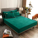 2026 Kuum Sametist Madratsikate Queen/King Lehekaitsja Sobiv Talvine Madratsikate Libisemiskindel Twin 180 220 Ilma Padjap&uuml;&uuml;rideta Bed sheet (90x200x25cm)