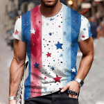 Meeste T-s&auml;rgid T-s&auml;rgid Graafiline Tekst Pool3D Printimine T&auml;nava vabaaja l&uuml;hikeste varrukatega tr&uuml;kitud r&otilde;ivad Basic L sinine