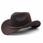 L&auml;&auml;ne kauboi viltk&uuml;bar etnilise tiibeti stiili ja &uuml;lespoole keeratud &auml;&auml;rega meestele ja naistele XL (60cm) Adjustable