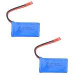 2 TK 3,7 V 780 mAh LiPo akupakk droonidele &ndash; &Uuml;hildub WLtoys V636 V686 V686G V686K JJRC V686-ga &ndash; 58x33,5x12 mm sinine