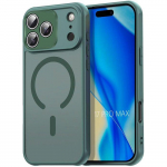 Coque de Protection - BOOLING - iPhone 17 Pro Max - avec Cercle Magn&eacute;tique Film Cam&eacute;ra - Vert Nuit