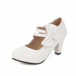 Suur suurus 34-43 Kohandatud Naiste Mary Janes Kingad Moodne Vibu Paks K&otilde;rge Konts 7.5cm Kingad Naiste Peo Kontori Kingad Naine WSH5247 34