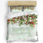 J&otilde;uluvana Lumememm Lumikell Tekikott Voodi Voodipesukomplekt Kodutekstiil Tekikott Padjap&uuml;&uuml;rid Magamistoa Voodipesukomplekt Ilma Lakanita EU single(135x200cm)