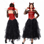 Halloween Niiduk Muusa N&otilde;id Deemon Vampiir &Uuml;likond Pikk Kleit Punane Kleit Ballipidu M