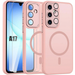 Coque de Protection - BOOLING - Samsung Galaxy A17 5G/4G - avec Cercle Magn&eacute;tique Rose - 2 Vitres