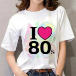 3D-prinditud armastusega 80ndate 90ndate T-s&auml;rk naistele, v&auml;rvilise mustriga l&uuml;hikeste varrukatega, vabaaja Harajuku t&auml;navariietus, O-kaelusega T-s&auml;rgid, lahtised T-s&auml;rgid 4XL