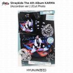 Stray Kids 4. album Karma L&otilde;&otilde;tspilliversioon Ametlik fotokaart Hyunjin 2Cut Photo