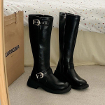 2024 K&otilde;rge Kvaliteediga Naiste Kingad K&uuml;lgmine T&otilde;mblukk Naiste Saapad Moodne Pandlaga V&ouml;&ouml; Moodsad Saapad Naistele Uued &Uuml;mar Nina P&otilde;lvepikkusega Saapad 35 must