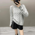Qinghe 100% puhas ka&scaron;miir naiste kampsun - &Uuml;lipehme luksuslik talvine pullover XXL punane