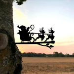 Tree Insertion on Branch Stake Ornament Metal Art Iron Silhouette for Home Courtyard Garden