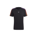Adidas Originals Trefoil Sport 3-Triibuline Gradiendiga &Uuml;mmarguse Kaelusega T-s&auml;rk Meeste Topp Must GN2423 XS