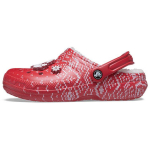 Crocs Classic Lined Clog P&uuml;hadev&otilde;lu - Punane Unisex TOSSUD Valge 207687-646 38-39