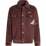 Adidas Originals treenerijakk Retro mood Lihtne triibulise logotr&uuml;kiga &uuml;he n&ouml;&ouml;pidega pikkade varrukatega jakk Meeste jakk Tume pruun IW3263 S