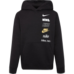 Nike kapuutsiga &uuml;hev&auml;rviline tr&uuml;kitud kirjadega dressipluus laste dressipluus must DX5158-010 M black
