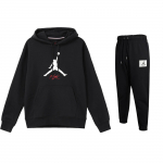 Jordan Moodne Kapuutsiga Pullover Huppar Ja Kitsenevad Kootud P&uuml;ksid Vabaaja Spordidress Unisex Huppar, P&uuml;ksid Must FD7546-010+DQ7469-010 M