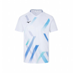 Mizuno Kiiresti kuivav Hingav Spordis&auml;rk L&uuml;hikeste Varrukatega Unisex Top Valgendatud-Valge C2CA53Z501 XS