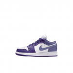Air Jordan 1 Low GS Dusty Amethyst Laste tossud Lilla Court-Lilla Valge 553560-551 36