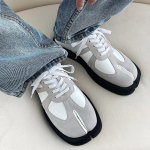 Moodsad Tabi Kingad Meestele Naistele Ehtne Nahk Vabaaja Spordikingad Paelad Unisex Suede Madalad Kingad Niche Disain L&otilde;hestatud Varbad Sneakerid 35 valge