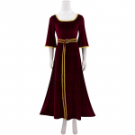 Cosplay Anime Rapuntsel Ema Gothel Burgundiapunane Kleit Palee Vintage Pikk Seelik V&ouml;&ouml; Kost&uuml;&uuml;m Halloweeni Karnevali T&auml;iskasvanu Kost&uuml;&uuml;m S 40-45kg beež