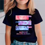 Kpop Deemonik&uuml;ttide Lasteriided L&uuml;hikeste varrukatega T-s&auml;rk Armas Kpop Deemonik&uuml;ttide Tiiger Harajuku T-s&auml;rk Poistele T&uuml;drukutele 130cm
