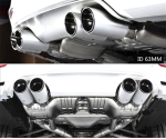 2 tk Universaalne ID 63MM OD 89MM Auto Summuti Otsakud BMW-le 2,5'' sisse, 3,5'' v&auml;lja logoga gray