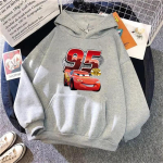 Autod Lightning McQueen Hupparid Naistele Vintage Jasmine Kawaii Kapuutsiga Pullover R&otilde;ivad Multikad Dressipluus Harajuku Esteetiline Top M gray