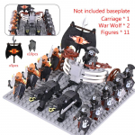 MOC keskaegsed lotr figuurid Mustad Hundid, Ratsutavad Vankrid Leegion Lotte tegevusnukud Tellisnukud Kokkupandavad ehitusklotsid M&auml;nguasjad