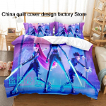 Uus kpop deemonik&uuml;tid Voodipesukomplekt &Uuml;he-, Twin-, T&auml;is-, Queen-, King-suuruses Voodikomplekt Laste magamistuba Tekikotikomplektid Anime Voodilina komplekt EU Single(135x200cm)