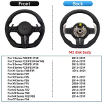 Must Kroom Sport Nahk Rooliratas BMW F30 F36 F20 F23 F22 M3 F80 X1 F48 F10 F07 F01 M5 E84 E87 E90 E70 BMW jaoks M3 sporty （No airbag） must