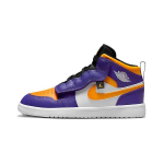 Air Jordan 1 Mid Lakers Retro Korvpallijalatsid Laste toss Lilla Valge Kollane DQ8427-517 29.5