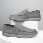 2024 Meeste Klassikalised L&otilde;uendist Vabaaja Laisad Kingad Mokassiinid Moodsad Slip-On Loaferid Pestaud Denim Vulkaniseeritud Korterkingad zapatillas hombre 40 hall v&auml;rv