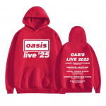Rock Band O-Oasis Live 25 World 2025 Tour Kattega Pullover Meeste Mood Pikkade Varrukatega Huppar Unisex &Uuml;legabariidiline Dressipluus Streetwear S
