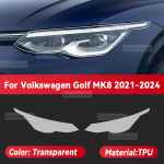 Volkswagen GOLF 8 MK8 2021-2024 autole Esitulede L&auml;bipaistev TPU Kaitsekate Kile Esitulede V&auml;rvi Muutev Kleebis Transparent