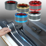 Door Sill Protector Rubber Strip Car Threshold Protection Bumper Film Sticker For Suzuki vitara golden 5cmX1.25M